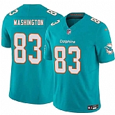 Men & Women & Youth Miami Dolphins #83 Tahj Washington Aqua 2025 Draft F.U.S.E. Vapor Limited Stitched Jersey,baseball caps,new era cap wholesale,wholesale hats
